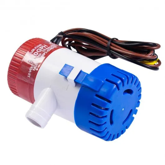 12V 2.0A 500 GPH Electric Bilge Pump Marine Boat Yacht Submersible 3/4" Hose