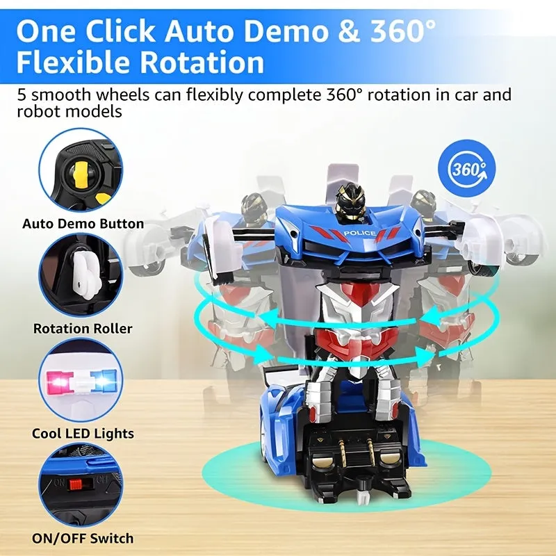 24Ghz Remote Control Transforming RC Car Robot  Perfect Gift