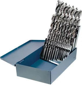 29pc 1/16-1/2 BY 64 Oxide High Speed Steel – General Purpose, 118° Point Fractional Jobber Drill Set Delivered in Huot Metal Case Made in the USA