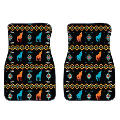 2PC Car Mat Set - Native Graphic Design