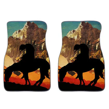 2PC Car Mat Set - Native Graphic Design