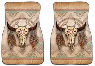 2PC Car Mat Set - Native Graphic Design