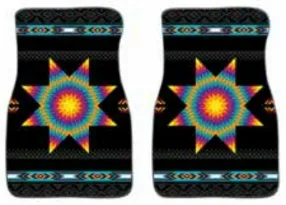 2PC Car Mat Set - Native Graphic Design