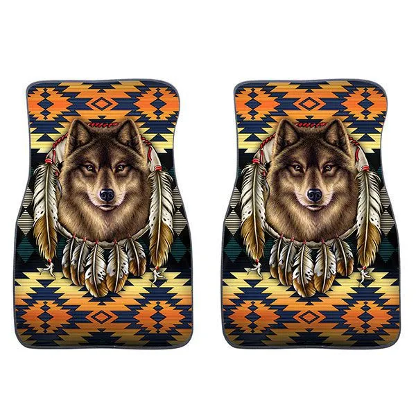 2PC Car Mat Set - Tribal Animal Design