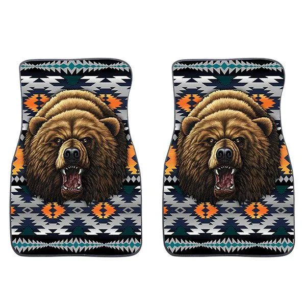 2PC Car Mat Set - Tribal Animal Design