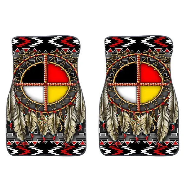 2PC Car Mat Set - Tribal Animal Design