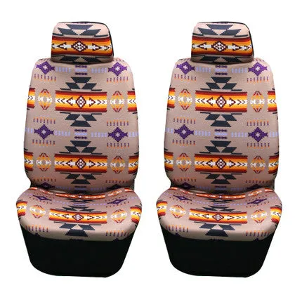 2PC Car Seat Cover Set - Southwest Design