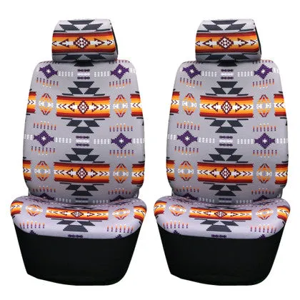 2PC Car Seat Cover Set - Southwest Design