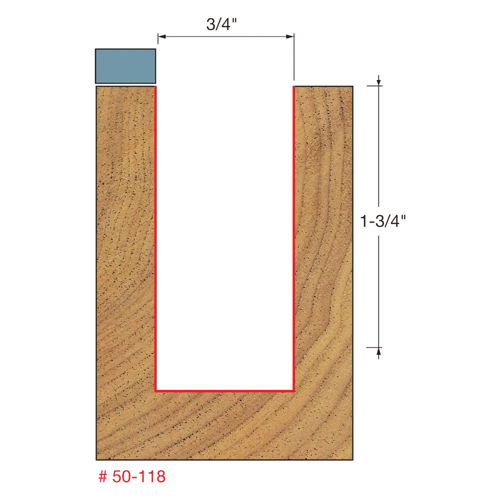 3/4" x 1-3/4" Top Bearing Flush Trim Bit