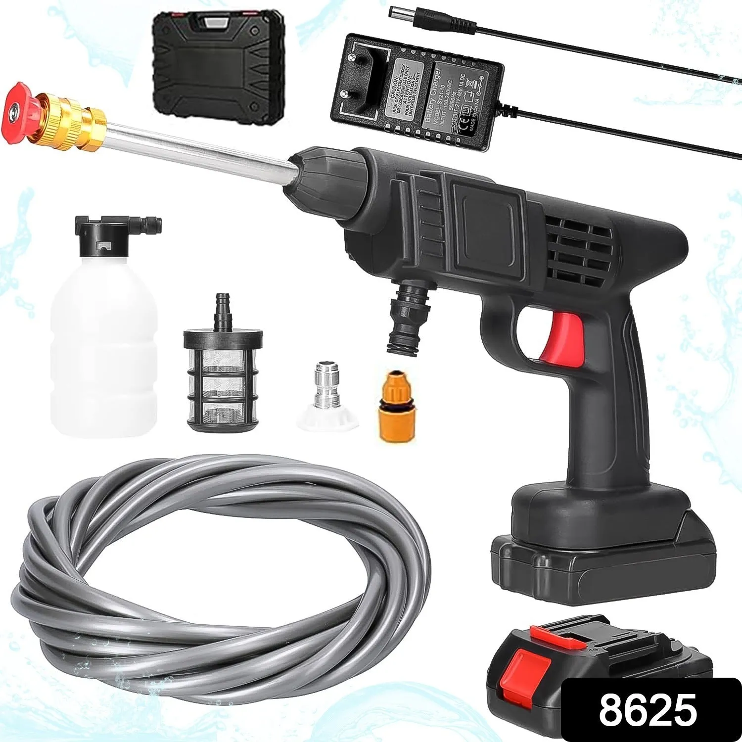 48V Car Washer Gun Wireless High Pressure Washer Water Spray Gun, Car washing Kit