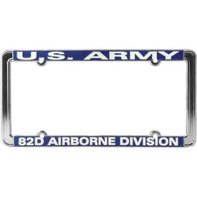 82D Airborne Division License Plate Frame, Thin Rim