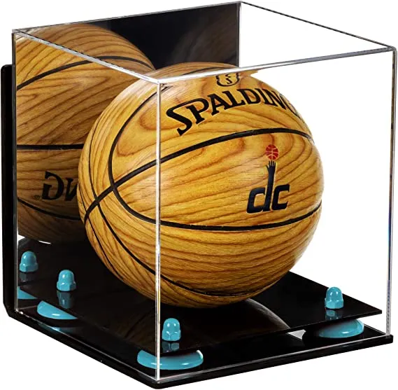 Acrylic Mini - Miniature (not Full Size) Basketball Display Case Mirror Wall Mounts (A015/B03)