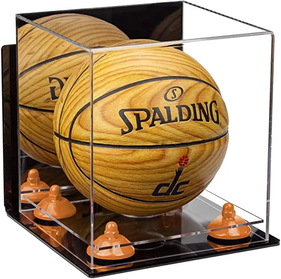 Acrylic Mini - Miniature (not Full Size) Basketball Display Case Mirror Wall Mounts (A015/B03)