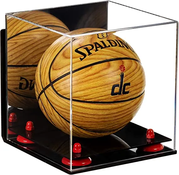 Acrylic Mini - Miniature (not Full Size) Basketball Display Case Mirror Wall Mounts (A015/B03)