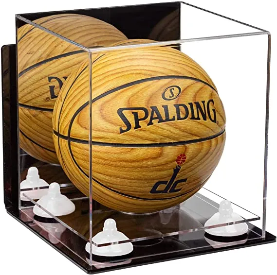 Acrylic Mini - Miniature (not Full Size) Basketball Display Case Mirror Wall Mounts (A015/B03)