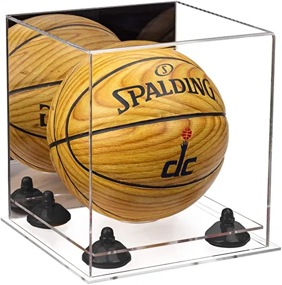 Acrylic Mini - Miniature (not Full Size) Basketball Display Case Mirror Wall Mounts (A015/B03)