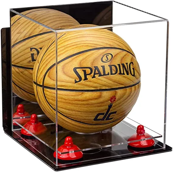 Acrylic Mini - Miniature (not Full Size) Basketball Display Case Mirror Wall Mounts (A015/B03)