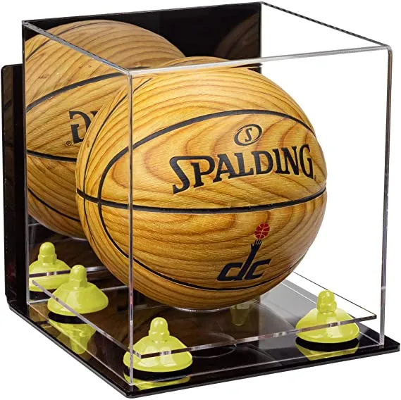 Acrylic Mini - Miniature (not Full Size) Basketball Display Case Mirror Wall Mounts (A015/B03)