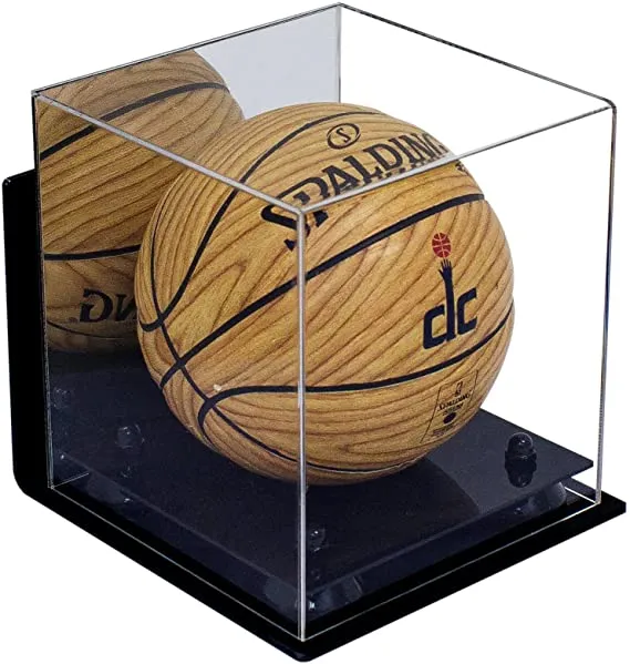 Acrylic Mini - Miniature (not Full Size) Basketball Display Case Mirror Wall Mounts (A015/B03)