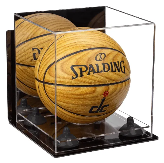 Acrylic Mini - Miniature (not Full Size) Basketball Display Case Mirror Wall Mounts (A015/B03)