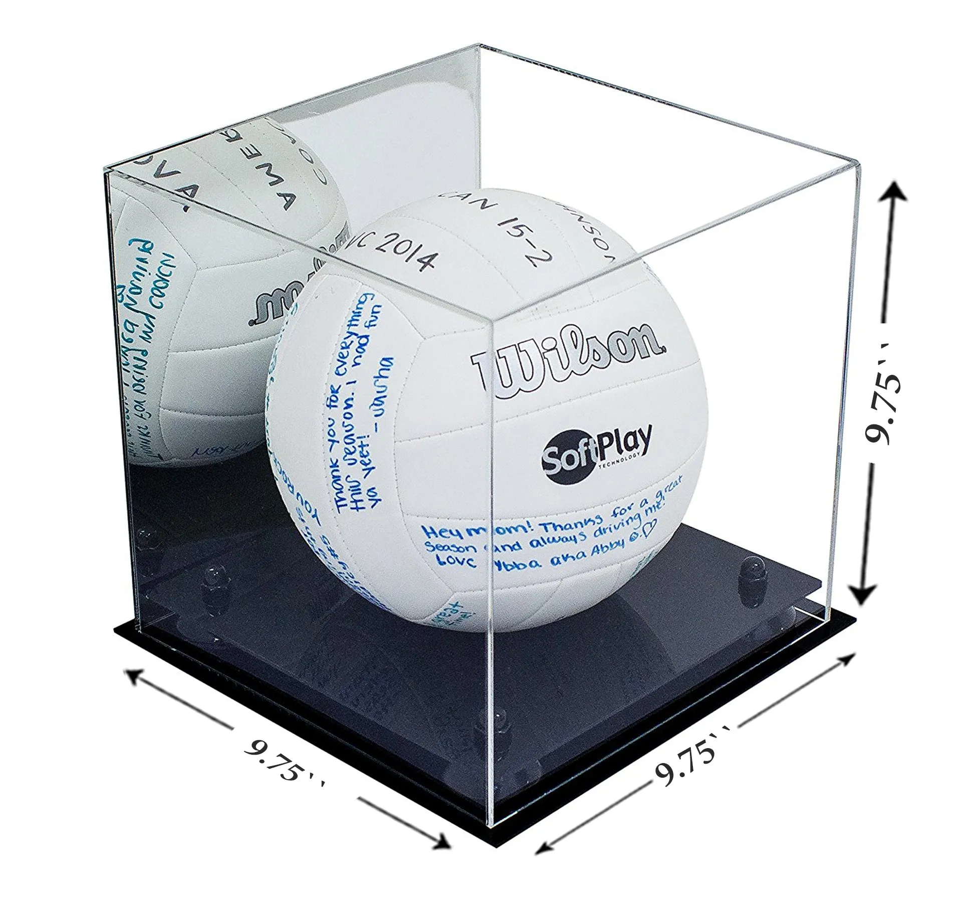 Acrylic Volleyball Display Case - Mirror No Wall Mounts (A027/B02)