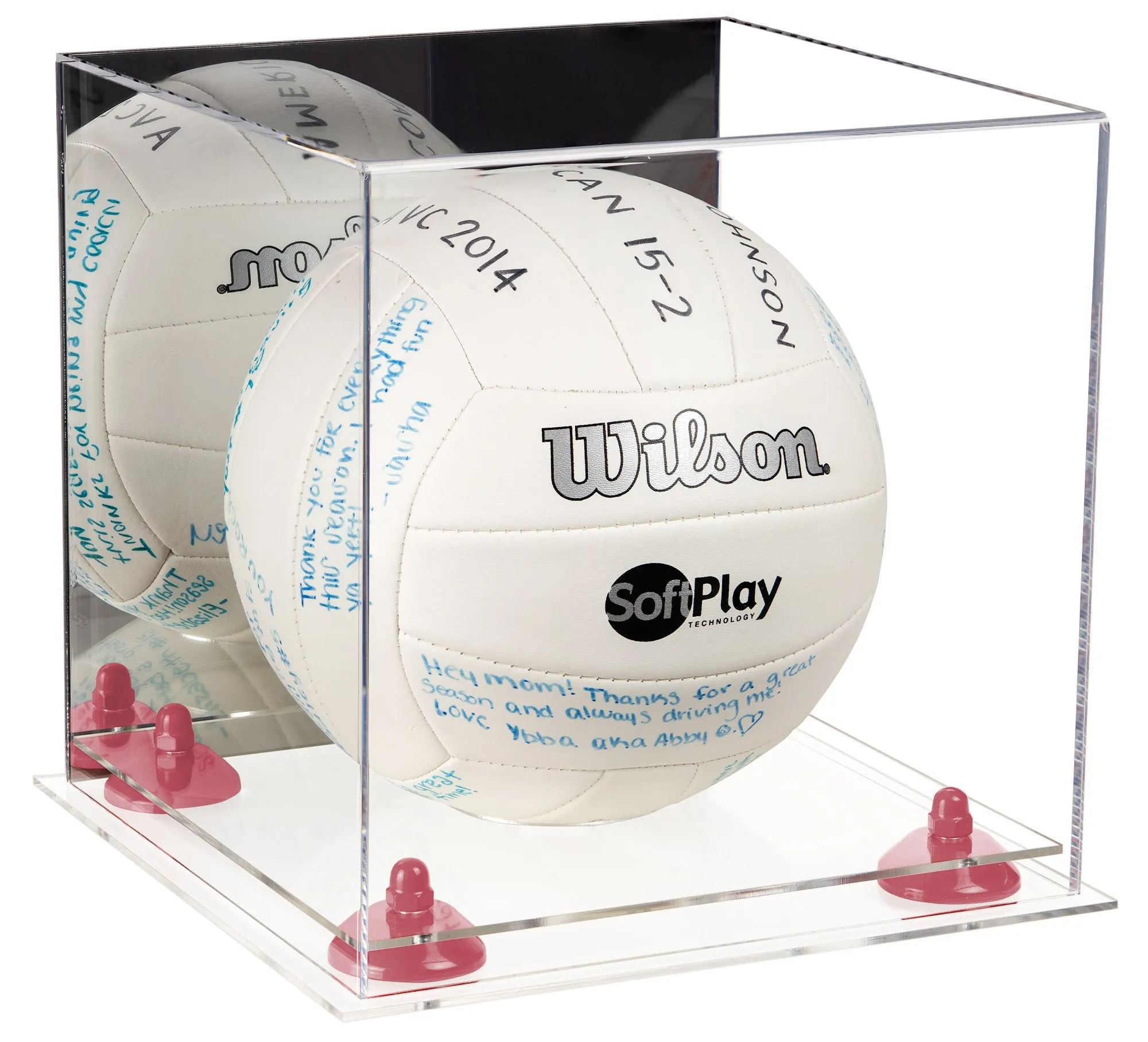 Acrylic Volleyball Display Case - Mirror No Wall Mounts (A027/B02)