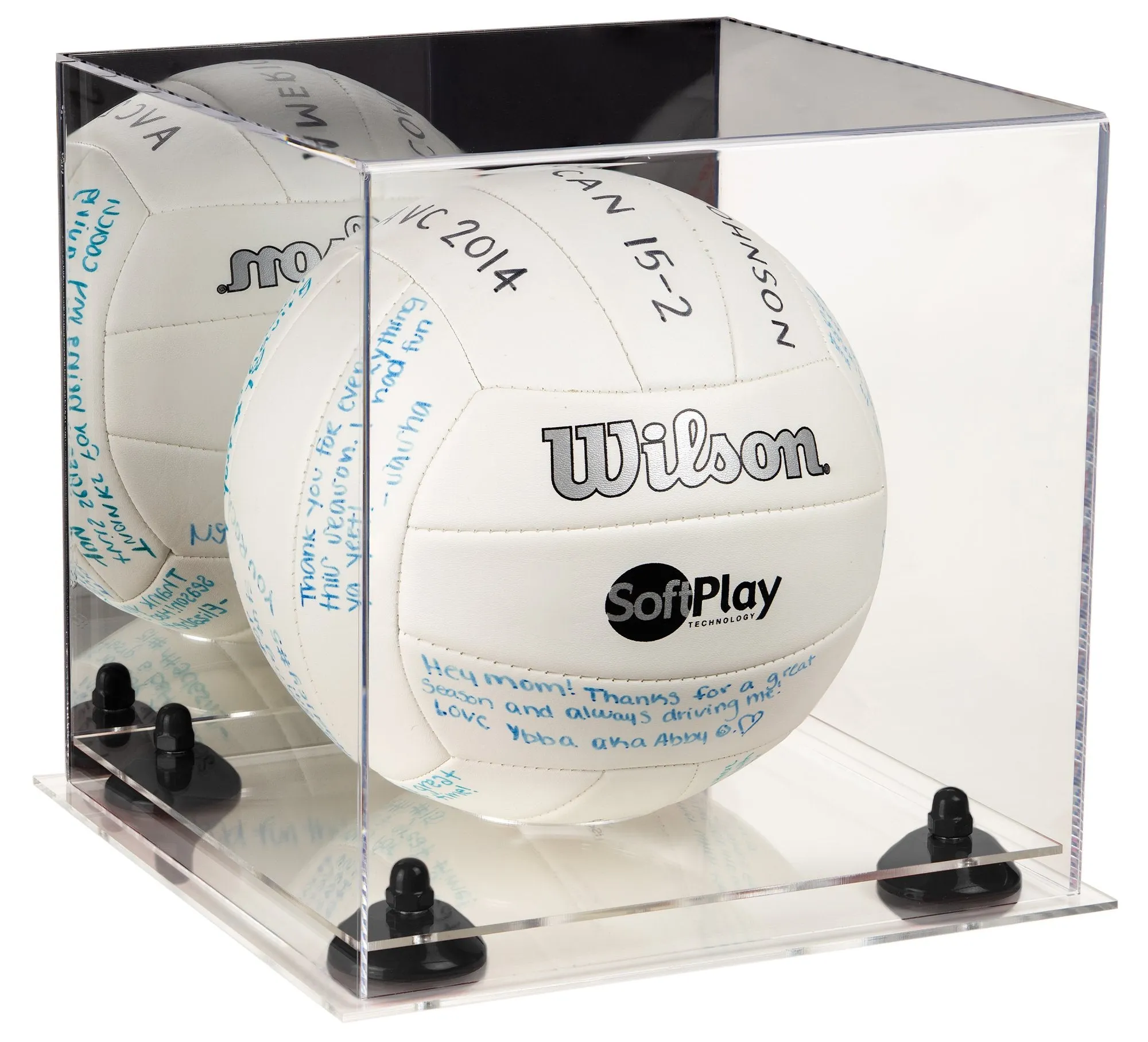 Acrylic Volleyball Display Case - Mirror No Wall Mounts (A027/B02)