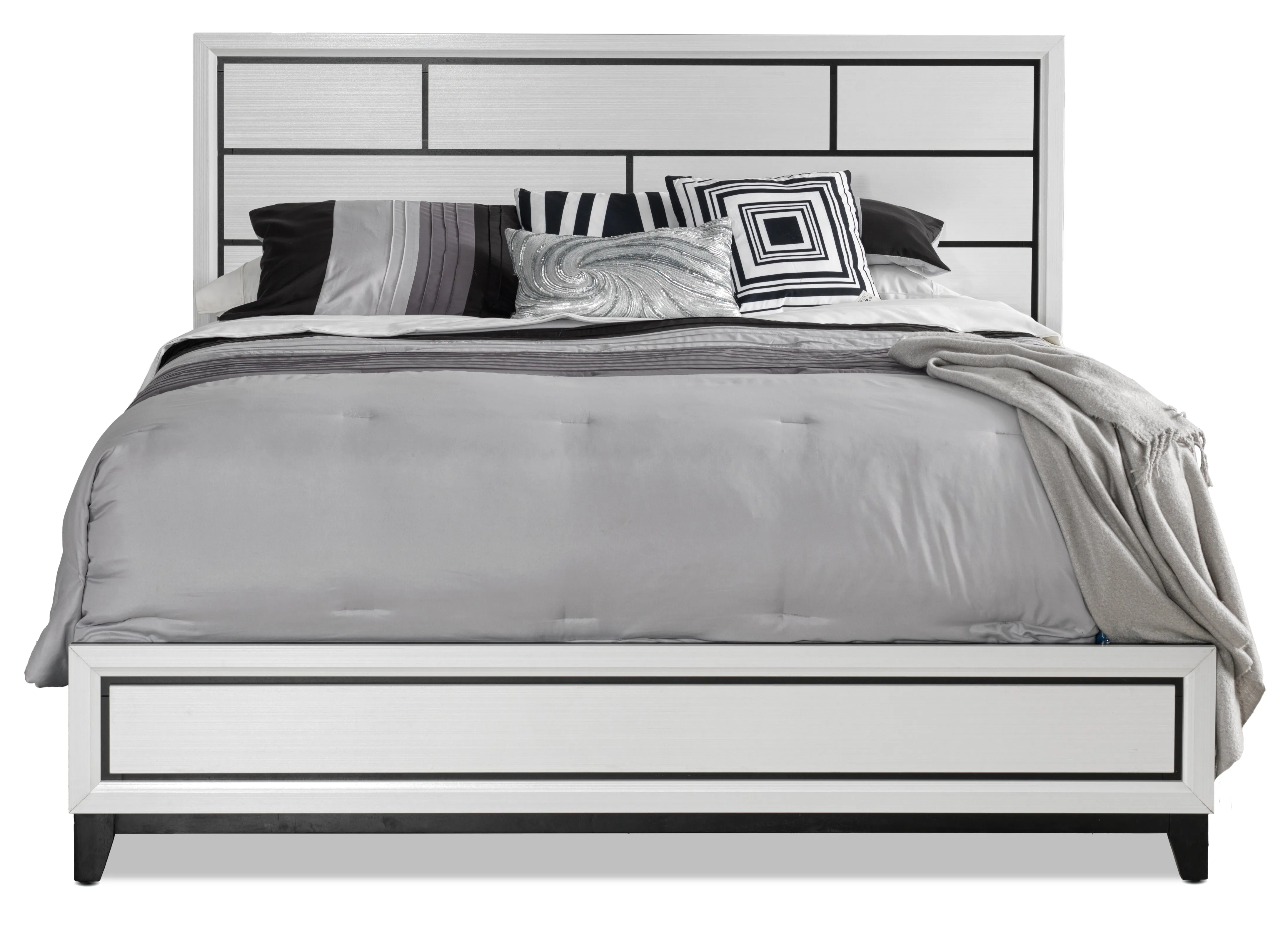 Alive King Bed - White/Black