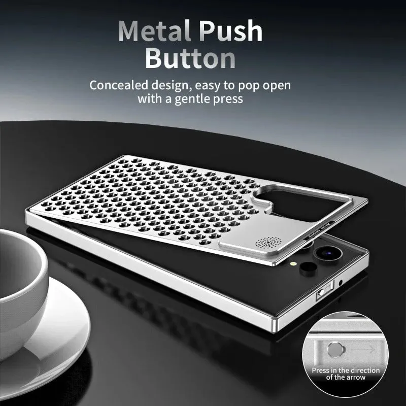 Aromatherapy Aluminum Metal Heat Dissipation Phone Case For Samsung S22 S23 S24