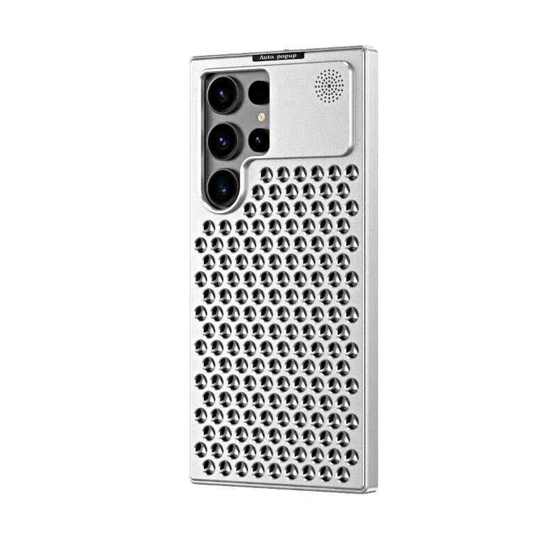 Aromatherapy Aluminum Metal Heat Dissipation Phone Case For Samsung S22 S23 S24