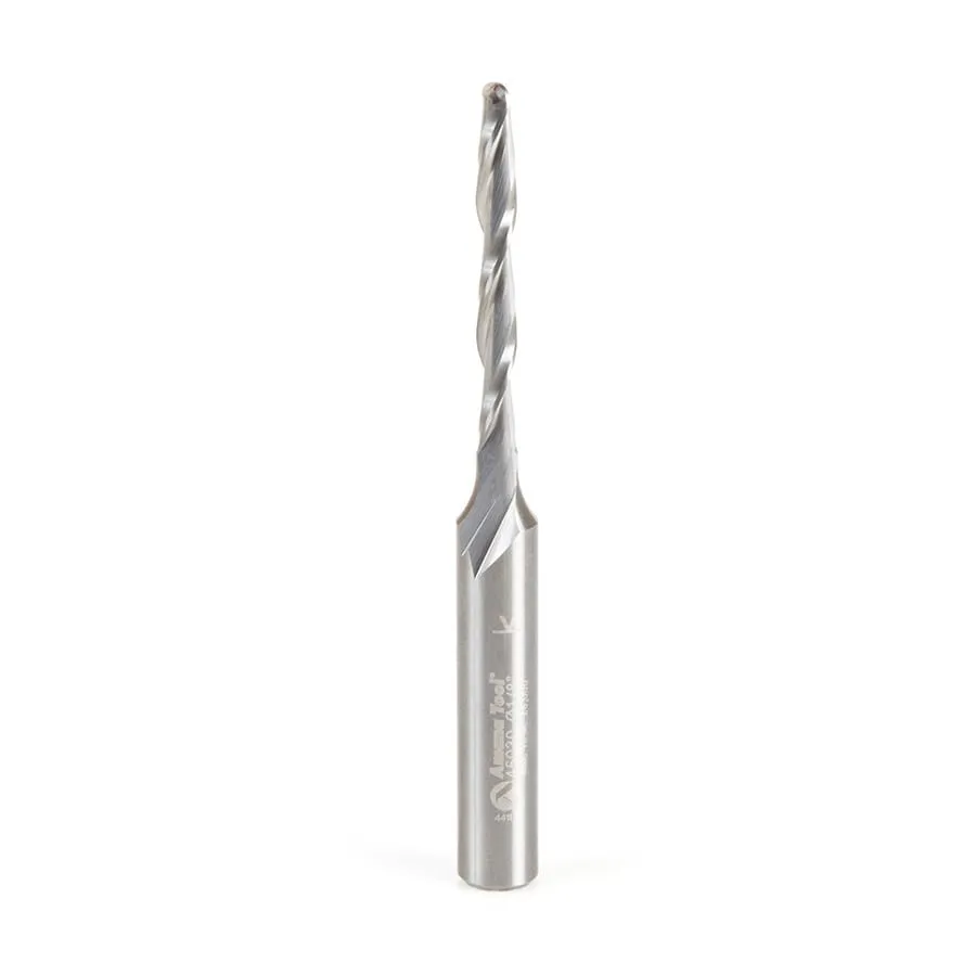 Ball Nose Spiral CNC Router Bit | 1⁄8 Dia x 1 1⁄8 x 1⁄4 Shank x 2 1⁄2" Long | 46030 | 738685460306