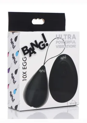 Bang 10x Silicone Vibrating Egg Black