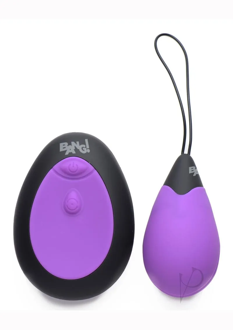 Bang 10x Silicone Vibrating Egg Purple