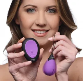 Bang! 10x Vibrating Silicone Egg W/ Remote Purple