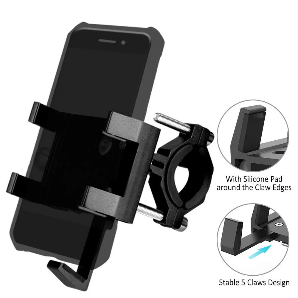 Bicycle Phone Mount Aluminum Bike Phone Holder for Mountain Bike Road Bicycle Motobike