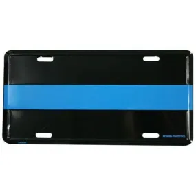 Blue Stripe License Plate