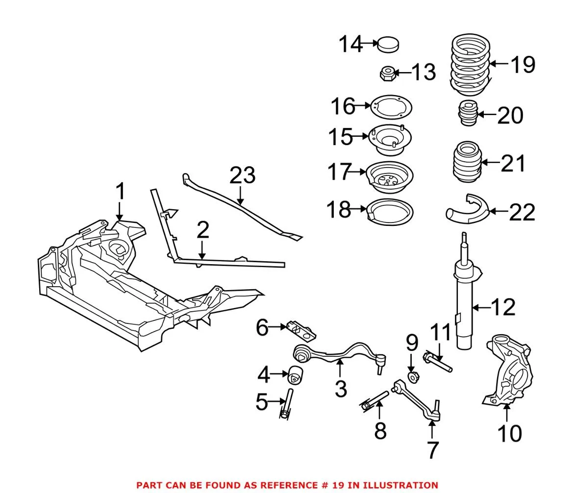 BMW Coil Spring – Front (Standard Suspension) 31336767368