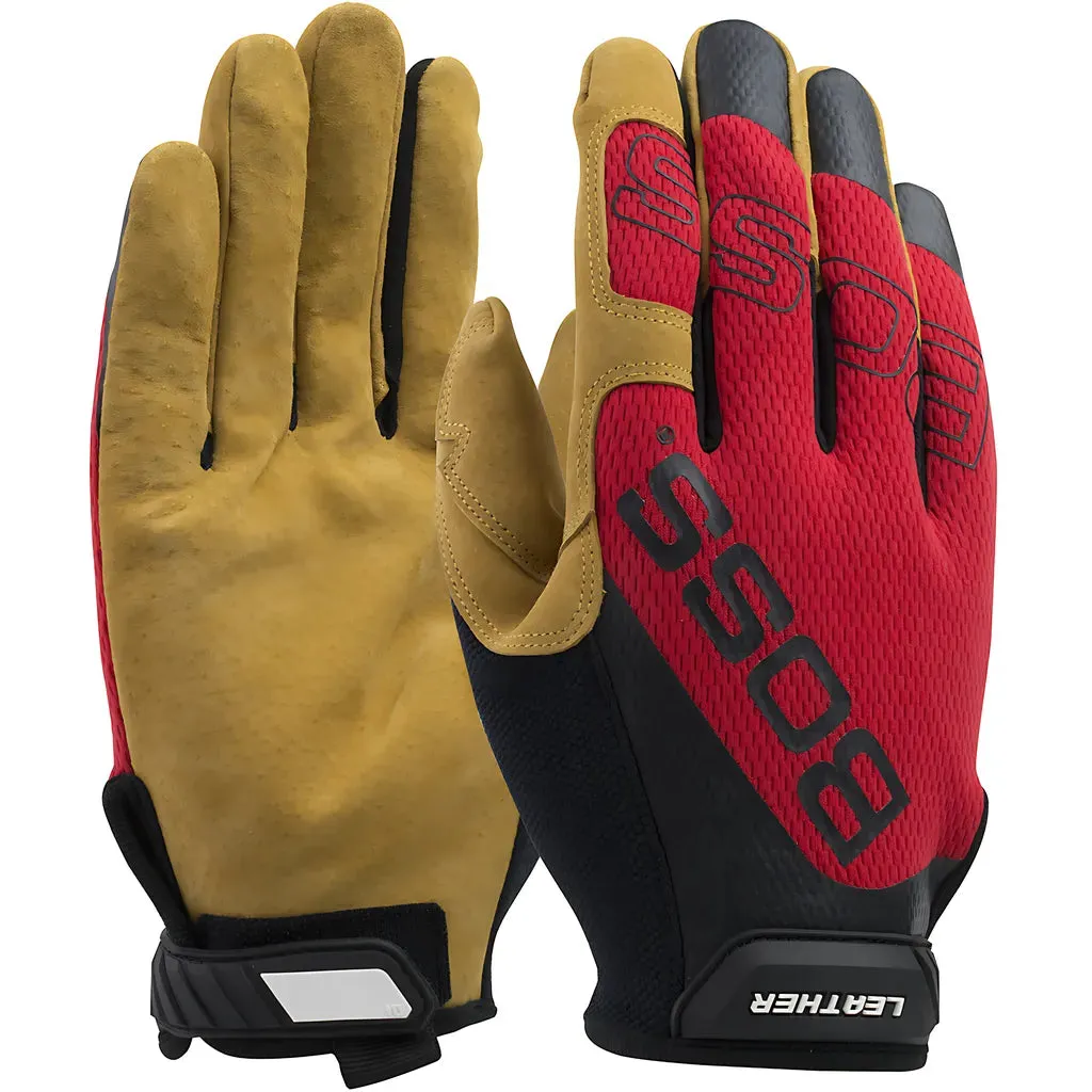 Boss 120-ML1350T/S Premium Pigskin Leather Palm with Mesh Fabric Back