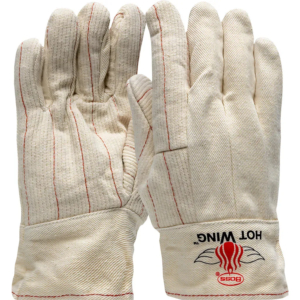 Boss 1BC42128AS Extra Heavy Weight Cotton Hotmill Glove with Felt Lining - Band Top