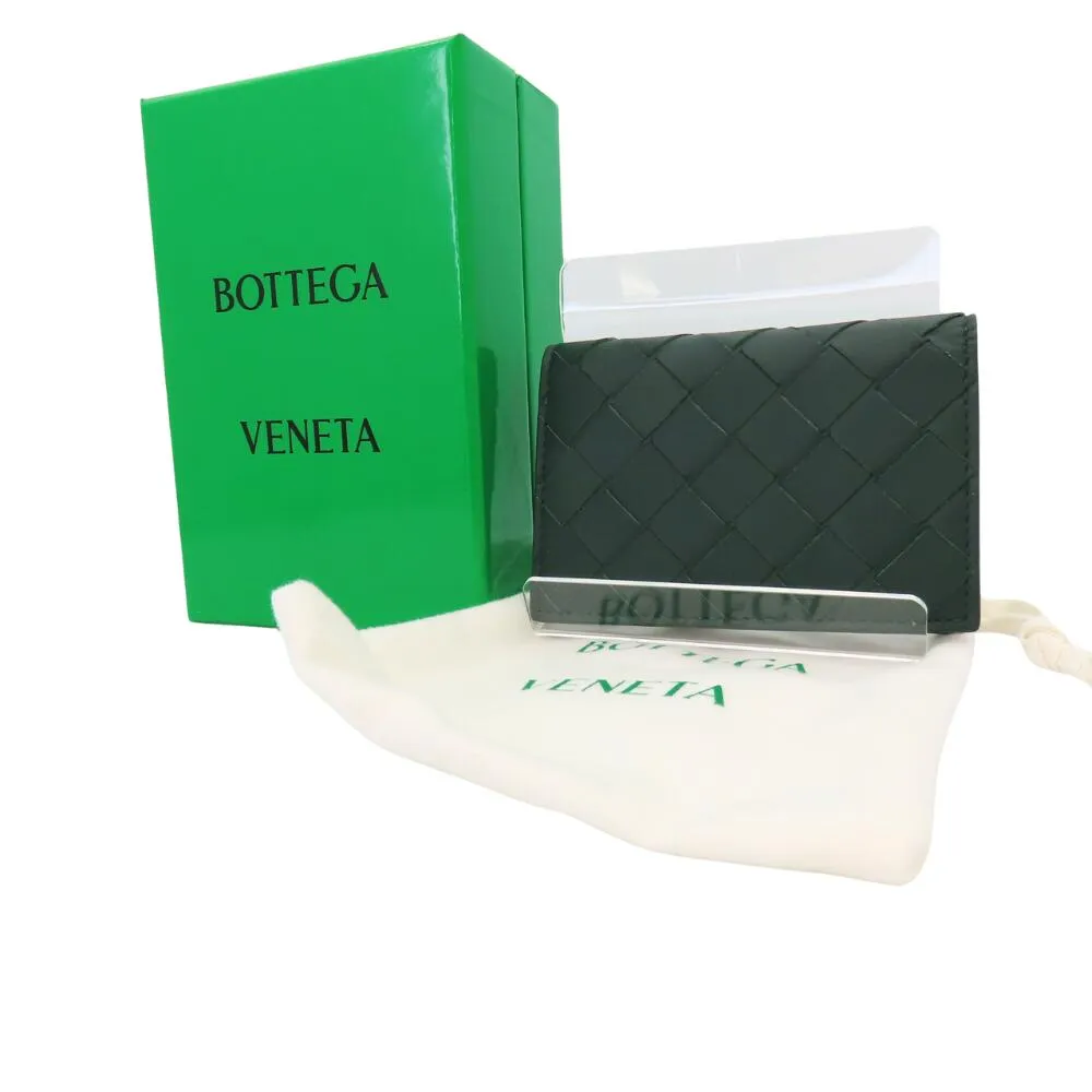 Bottega Veneta Intrecciato Card Case Green