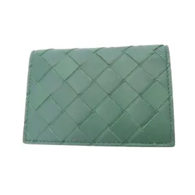 Bottega Veneta Intrecciato Card Case Green