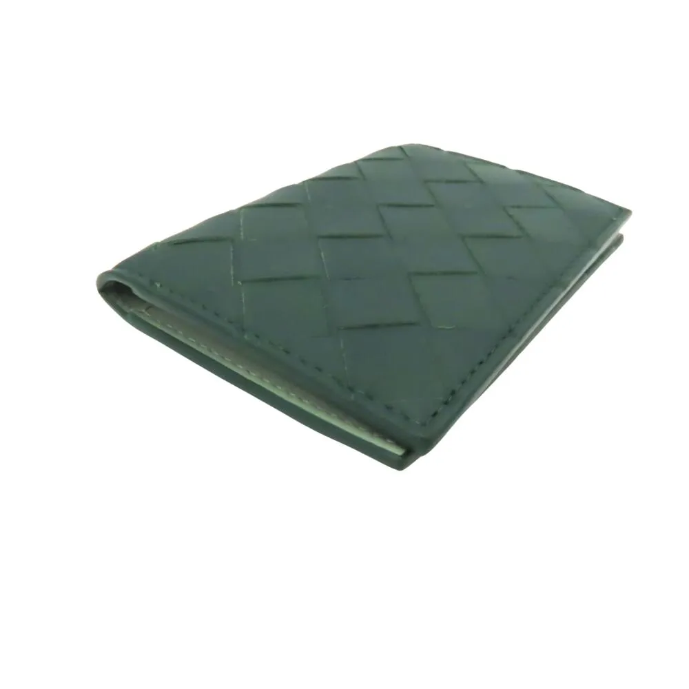 Bottega Veneta Intrecciato Card Case Green