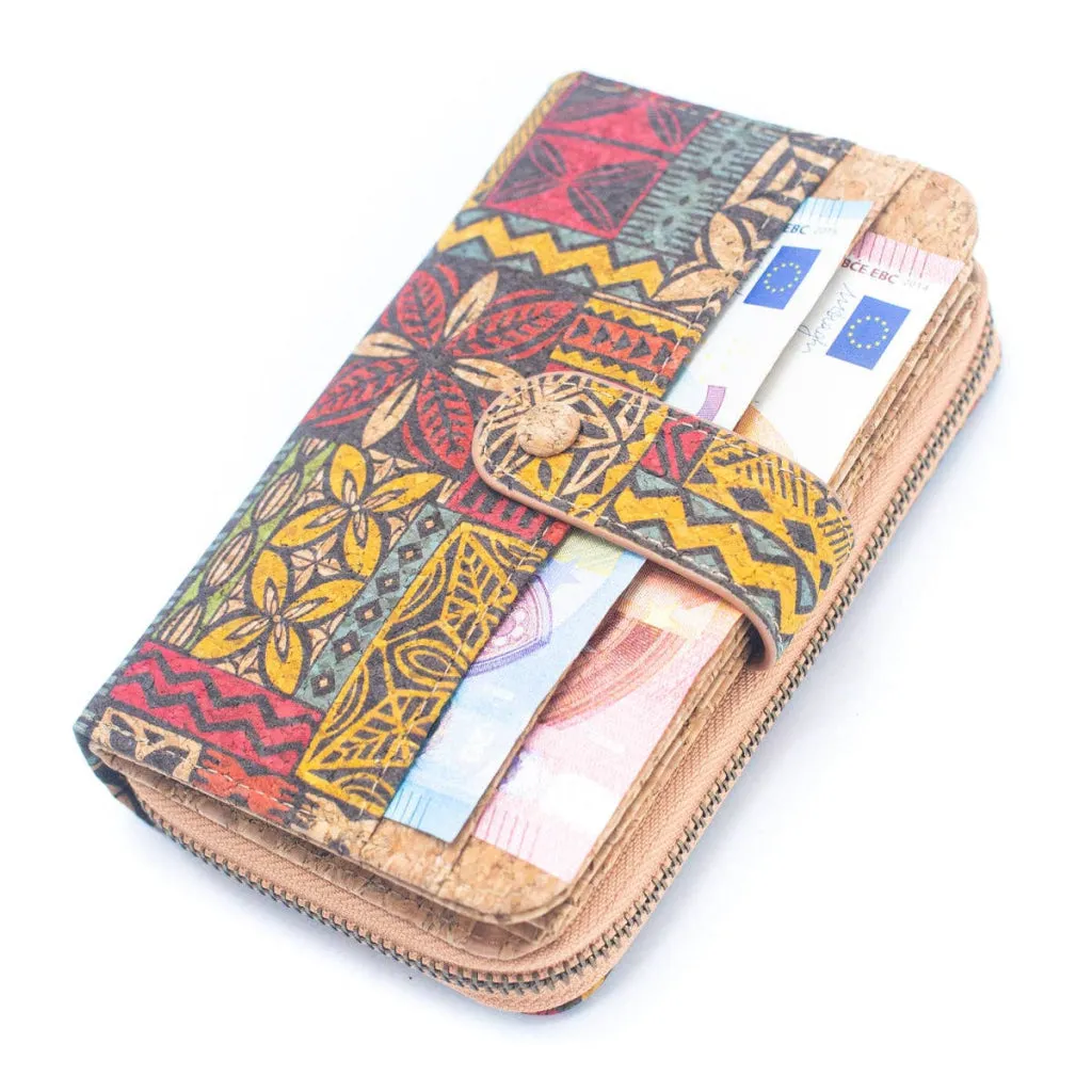 BUY 1 GET 1 FREE: Medium Cork Women's Wallet with Card Holder (6 Units ) BAGD-506-MIX-6