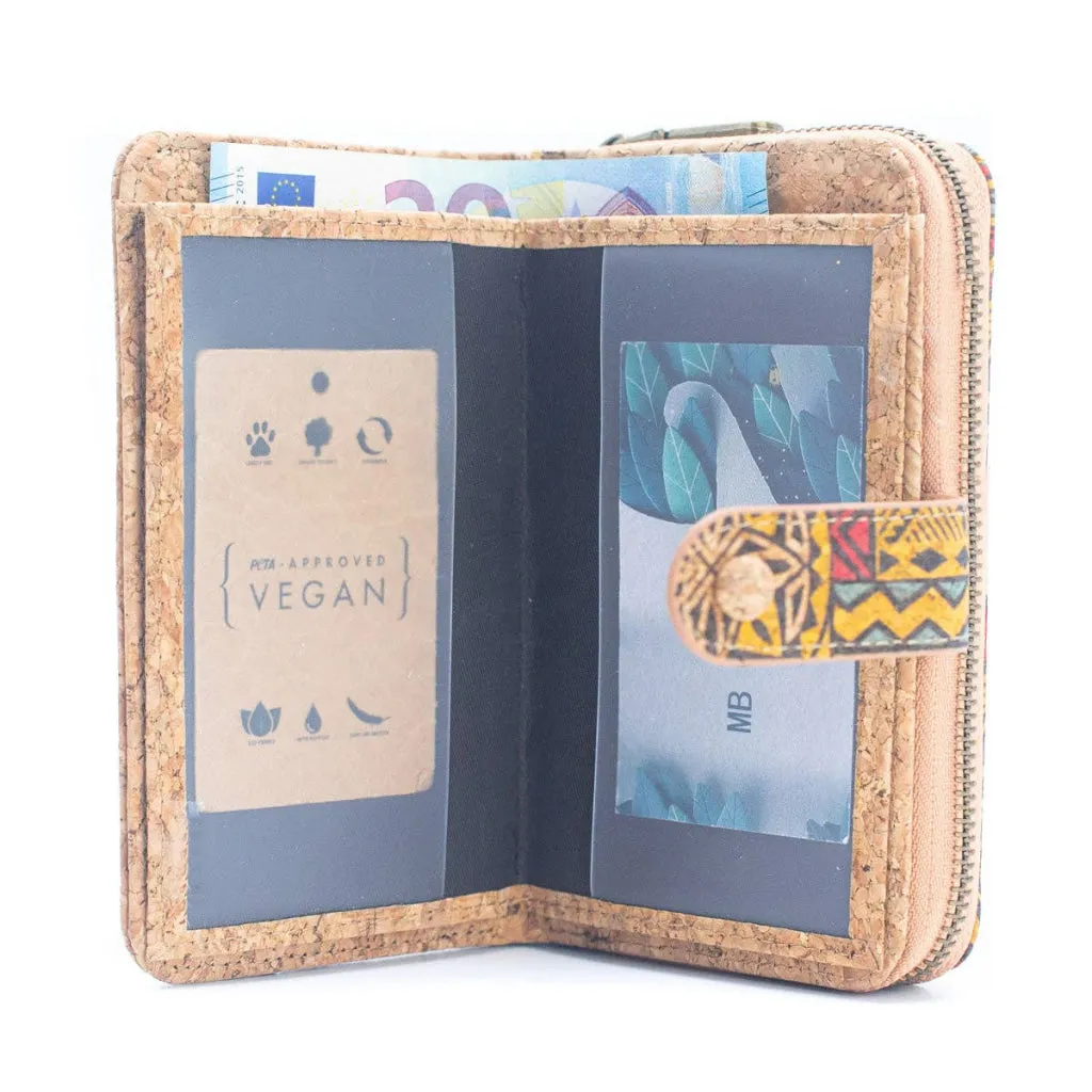 BUY 1 GET 1 FREE: Medium Cork Women's Wallet with Card Holder (6 Units ) BAGD-506-MIX-6