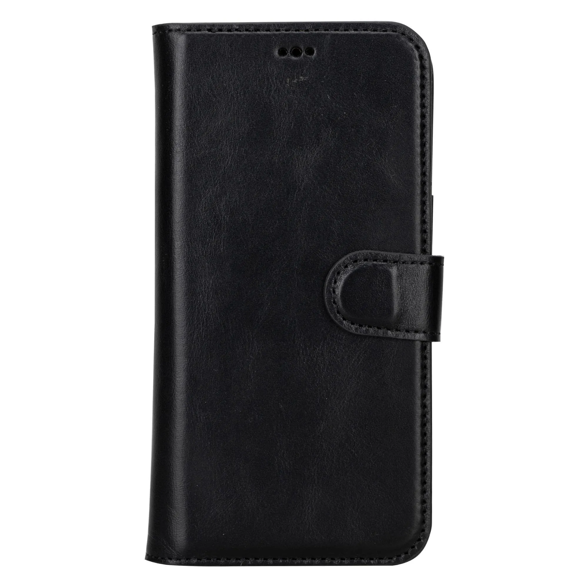 Carter iPhone 15 Detachable Wallet Case, Rustic Black