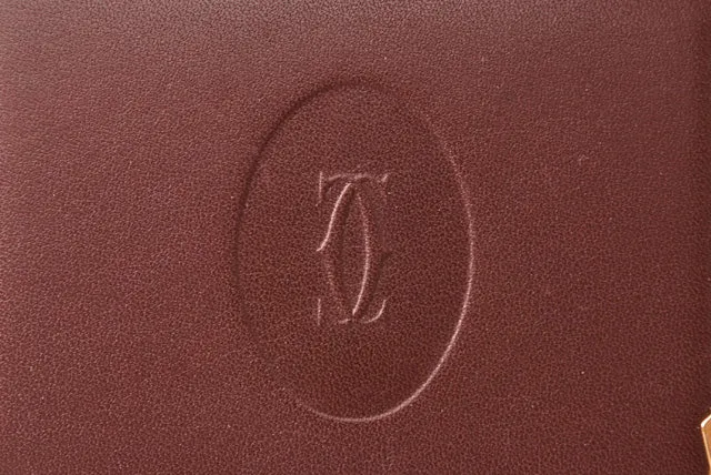 Cartier Leather Coin Case Square Bordeaux