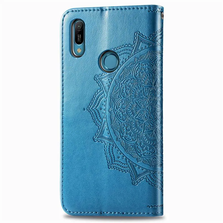 Case for Huawei Y6 2019 Flip Wallet PU Leather Phone Case On For Huawei Y6 2019 MRD-LX1 MRD-LX1F Y6 Y 6 2019 Pro Cover