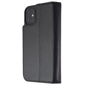 Case-Mate - Genuine Leather Wallet Folio Series Case Black for iPhone 11