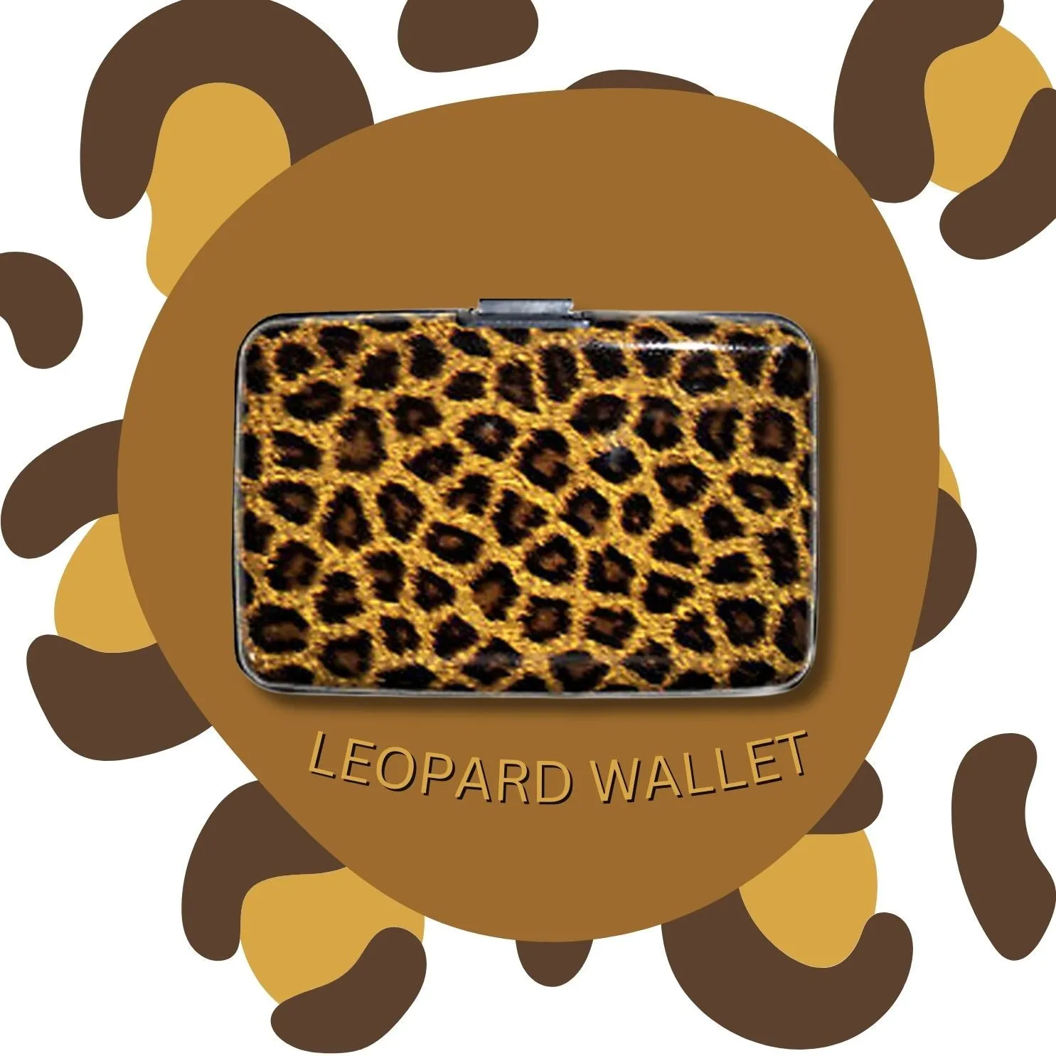 Chic Leopard Print Hard Case Wallet