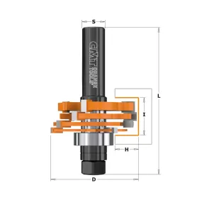 CMT 800.506.11 - 3 Wing Slot Cutter Router Bit Set